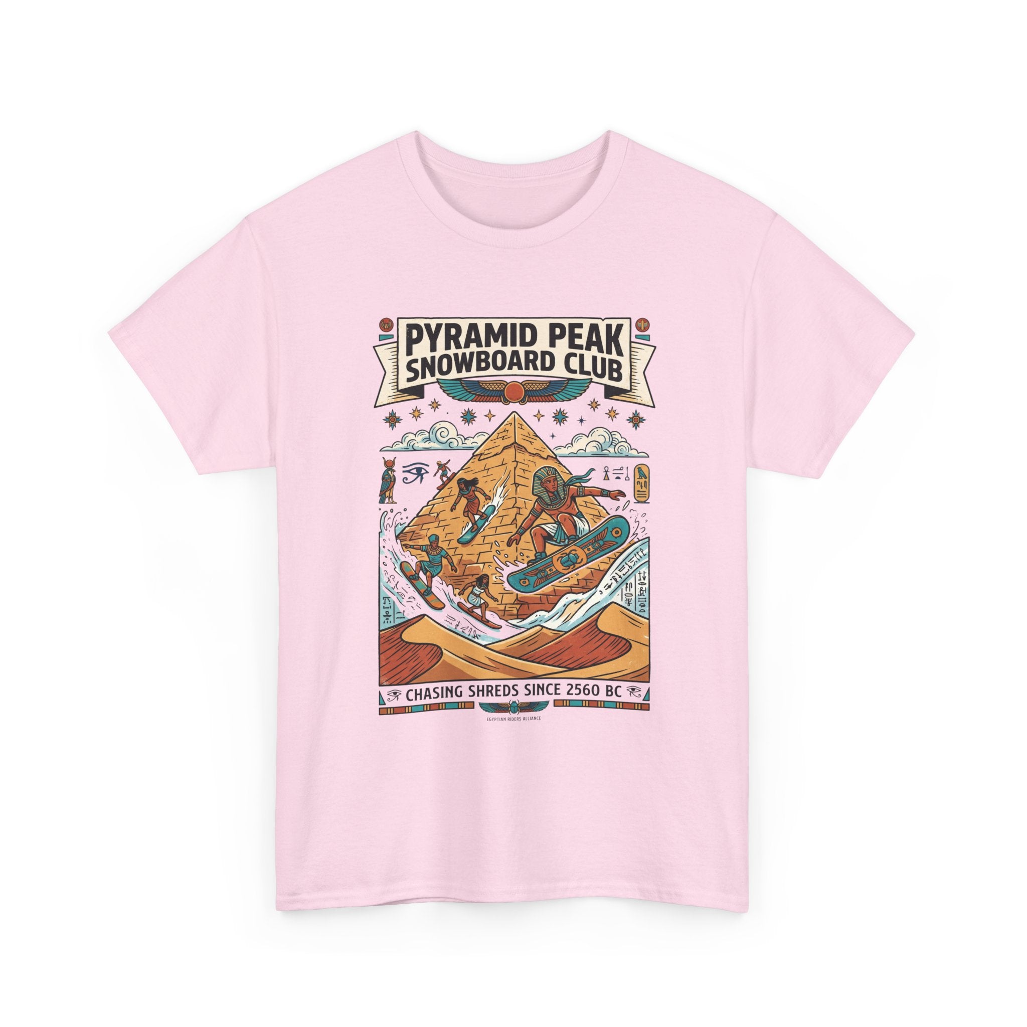 Snowboard Club Graphic Tee — "Pyramid Peak Snowboard Club" Vintage Winter Shirt