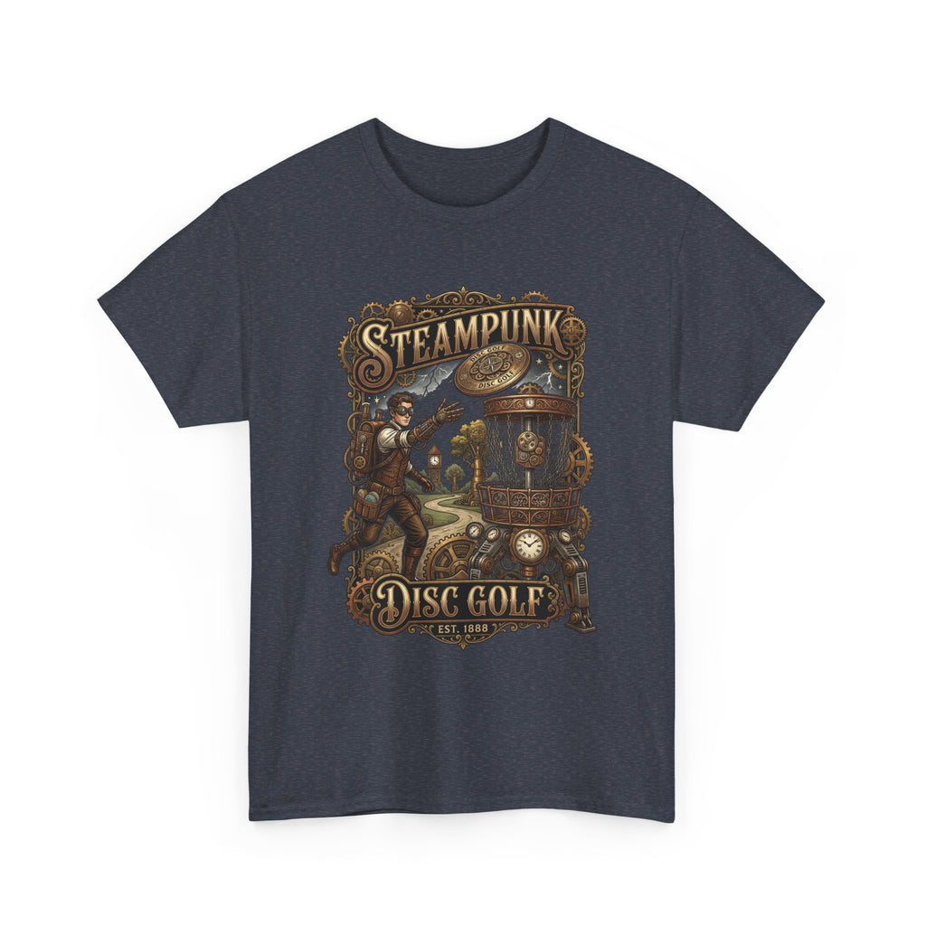 Steampunk Disc Golf T‑Shirt – Vintage Industrial Disc Golf Tee