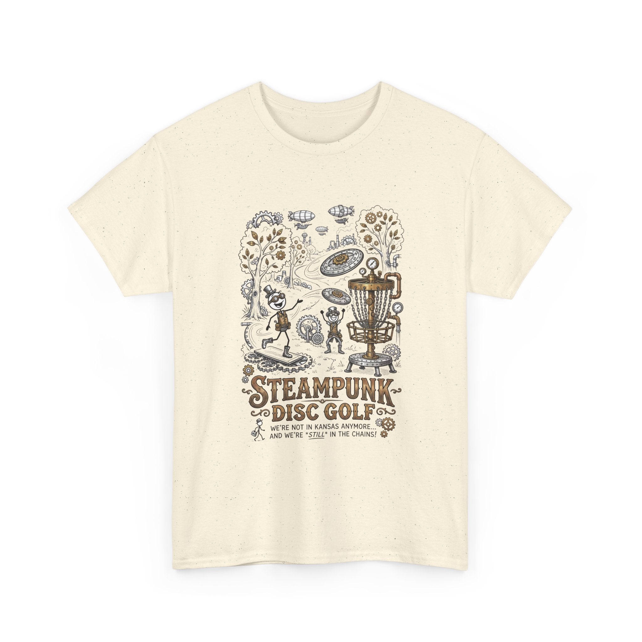 Steampunk Disc Golf T-Shirt — Vintage Victorian Disc Golf Design