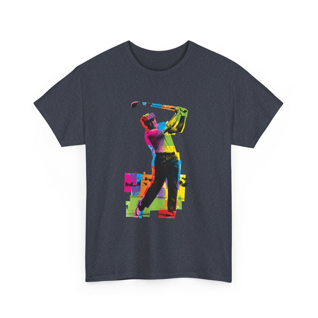 Golf Swing Pop Art T-Shirt — Colorful Golfer Graphic Tee