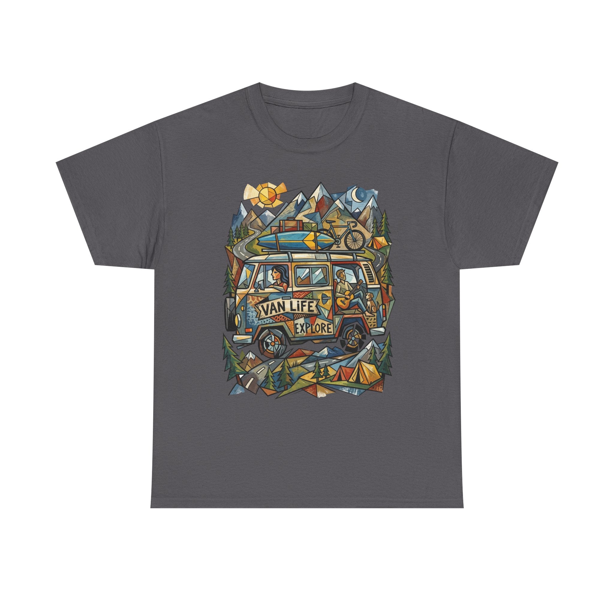 Van Life Explore T-Shirt — Retro Campervan Adventure Graphic Tee
