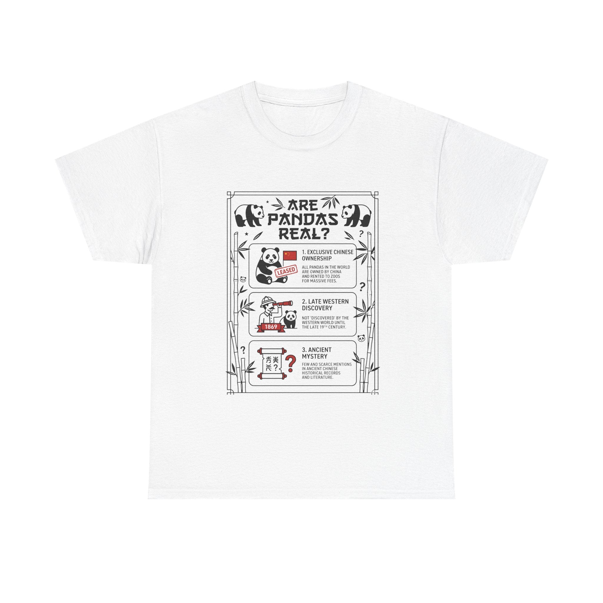 Are Pandas Real? Illustrated Infographic Tee - Funny Panda Facts T-Shirt