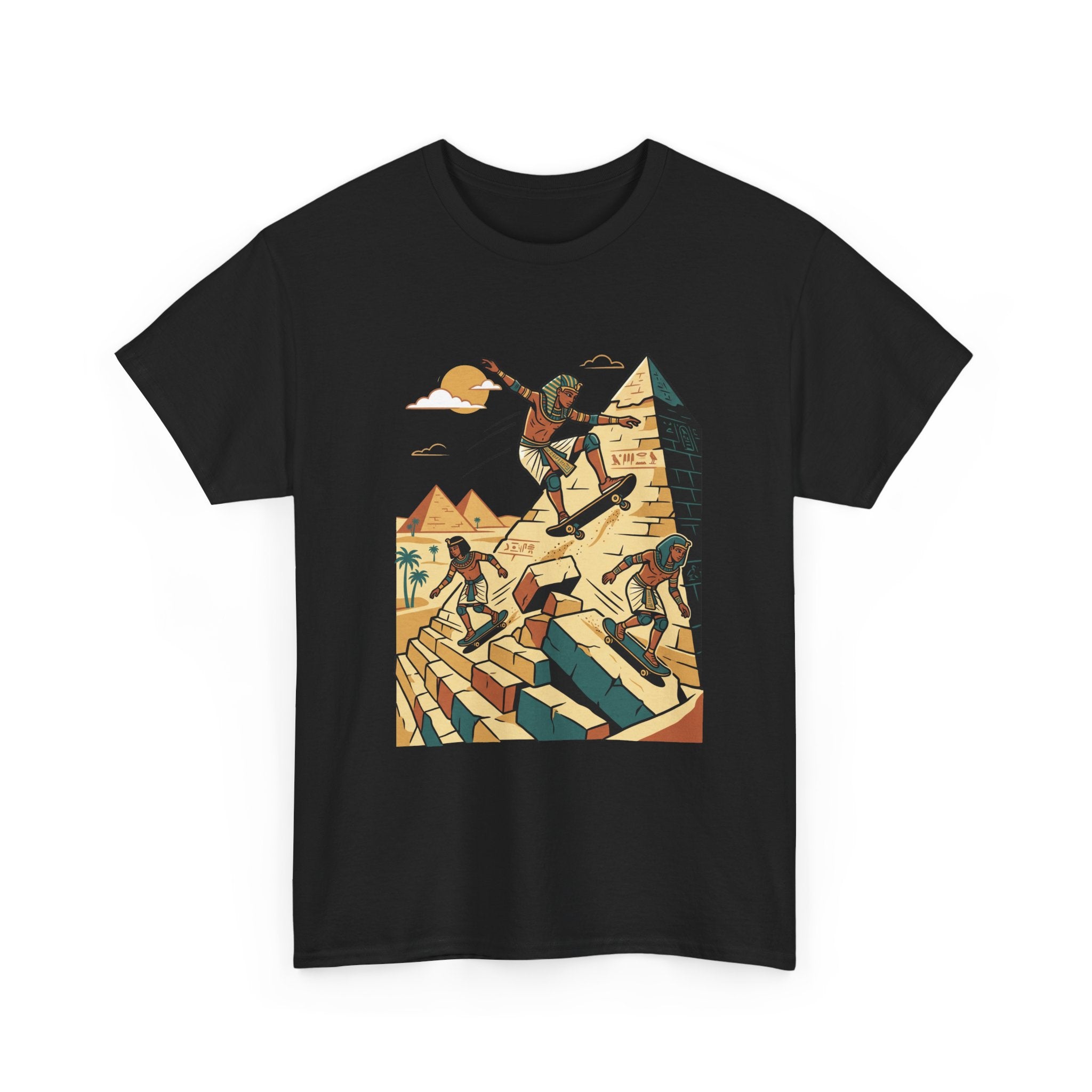Pyramid Skateboarding Tee — Vintage Egyptian Skateboard Graphic T-Shirt