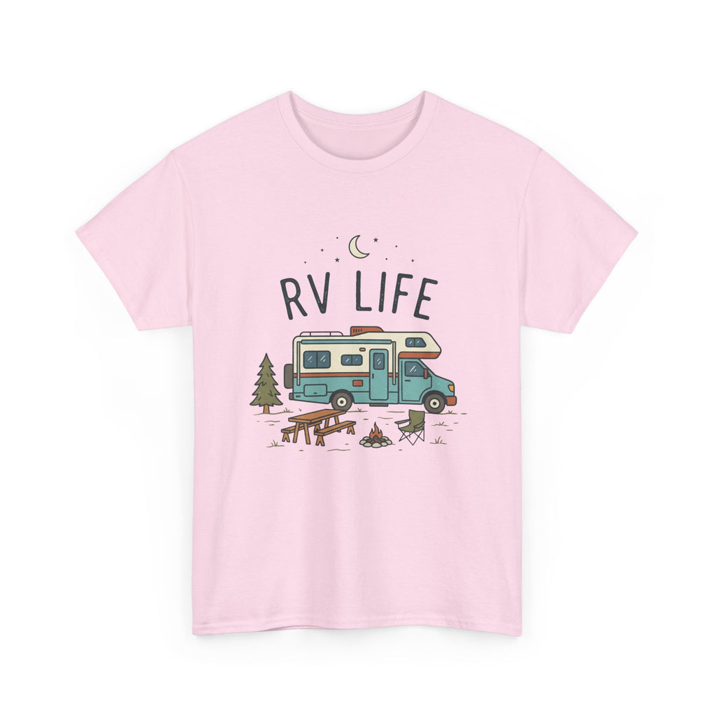 RV Life T‑Shirt — Retro Camper Tee for RV Travelers & Camping Enthusiasts