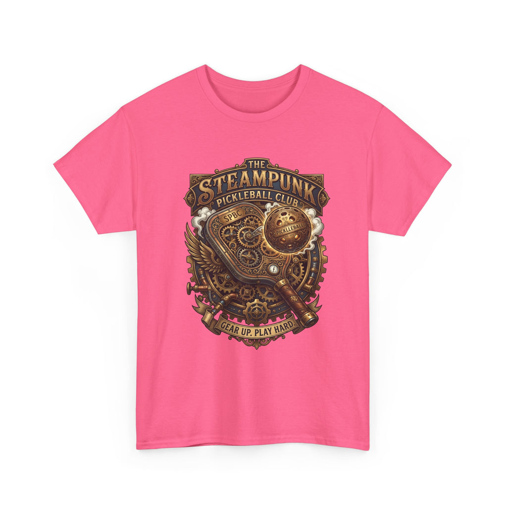 Steampunk Pickleball Club T‑Shirt – Vintage Gear & Gears Graphic Tee