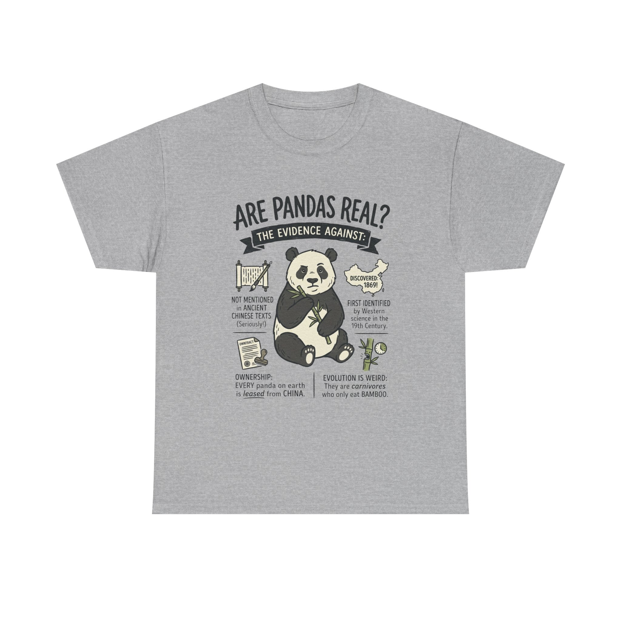 Are Pandas Real? Graphic Tee — Funny Panda Infographic T-Shirt
