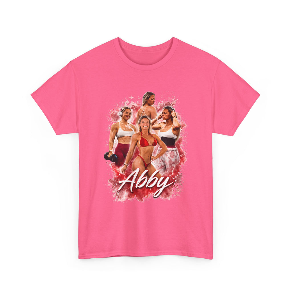 Abby Fitness Crew T-Shirt — Women's Workout Retro Photo Design