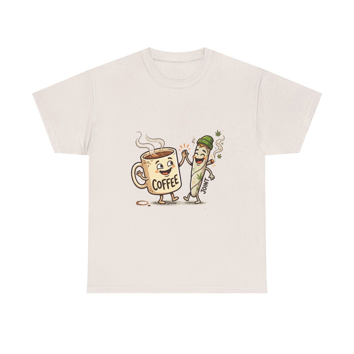 1 Coffee & a Joint Friends T-Shirt — Funny Breakfast Cartoon Tee