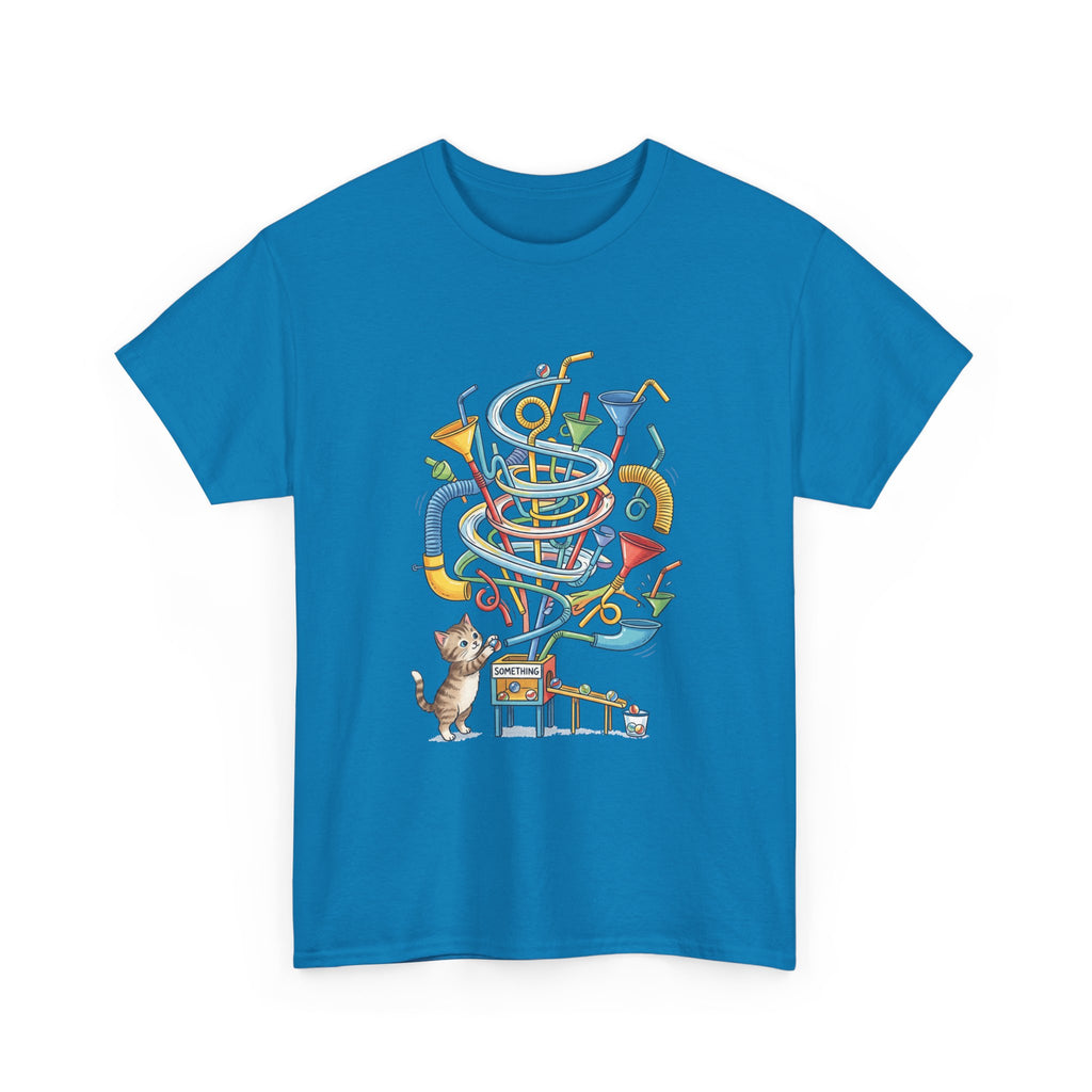 Music Cat T-Shirt — Whimsical Cat Playing Colorful Instruments Tee