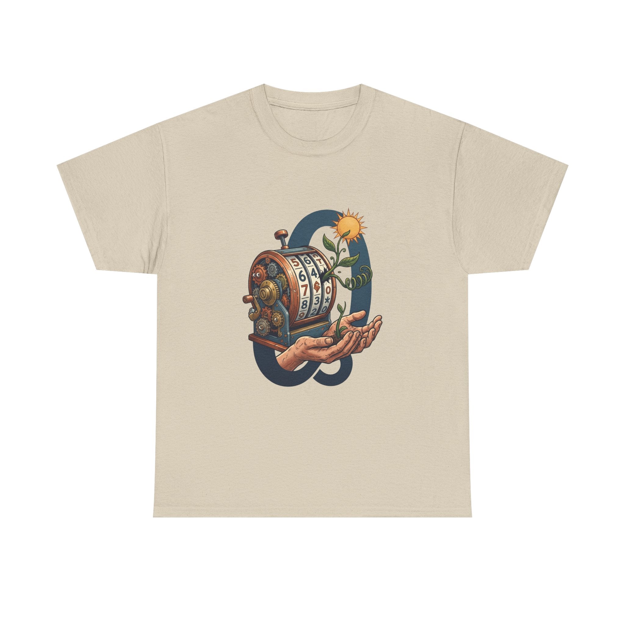 Vintage Slot Machine Tee — Retro Casino Art T-Shirt with Sunflower. idk