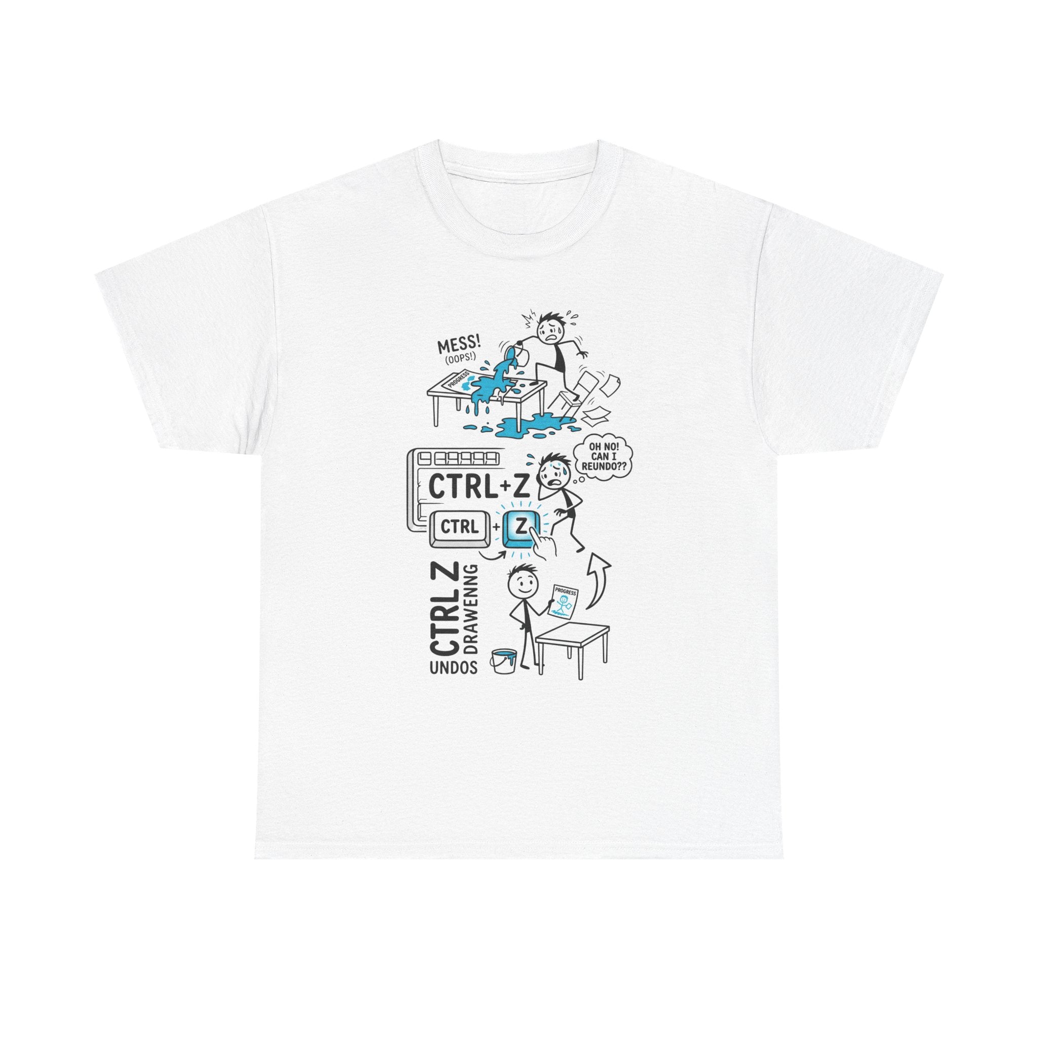 Ctrl Z Funny Graphic T-Shirt – Undo Computer Chaos Tee for Coders & Designers