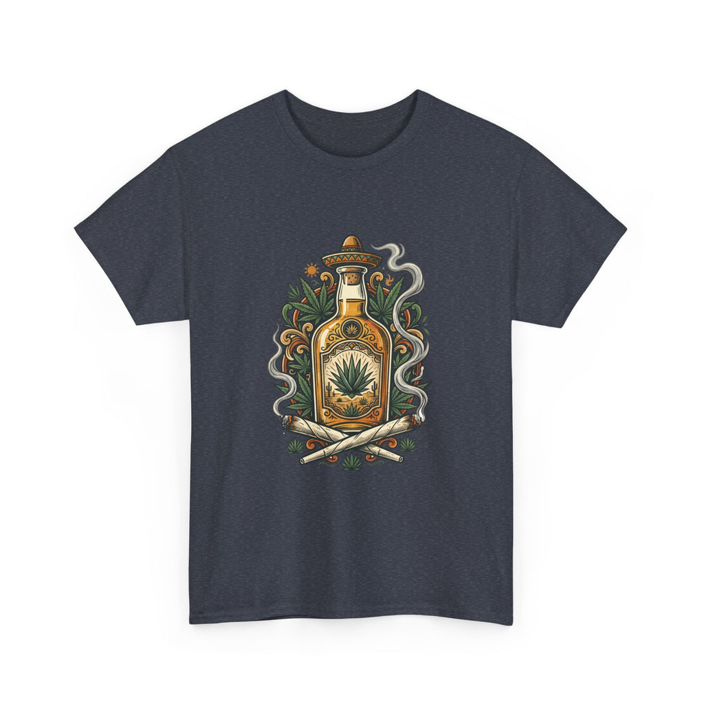 Tequila Bottle Graphic Tee — Agave Spirit Illustration T-Shirt