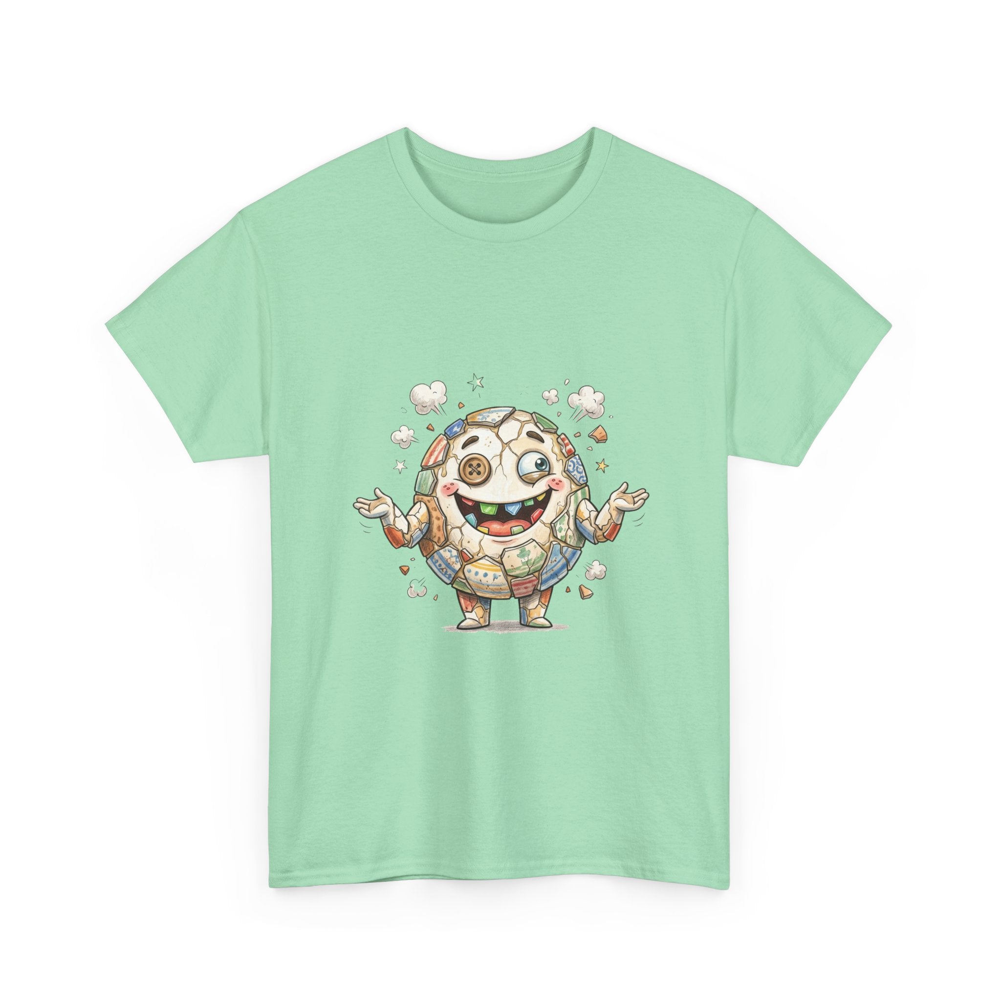 T-Shirt — Cute Kawaii Mosaic Egg Character Illustration Tee