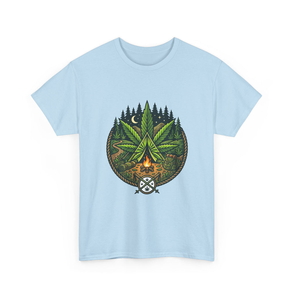 T-Shirt — Campfire Cannabis Leaf Graphic Tee