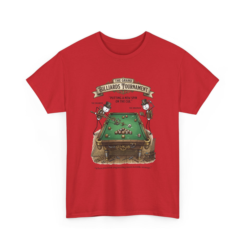 Billiards Tournament T-Shirt — Vintage Pool Table Graphic Tee