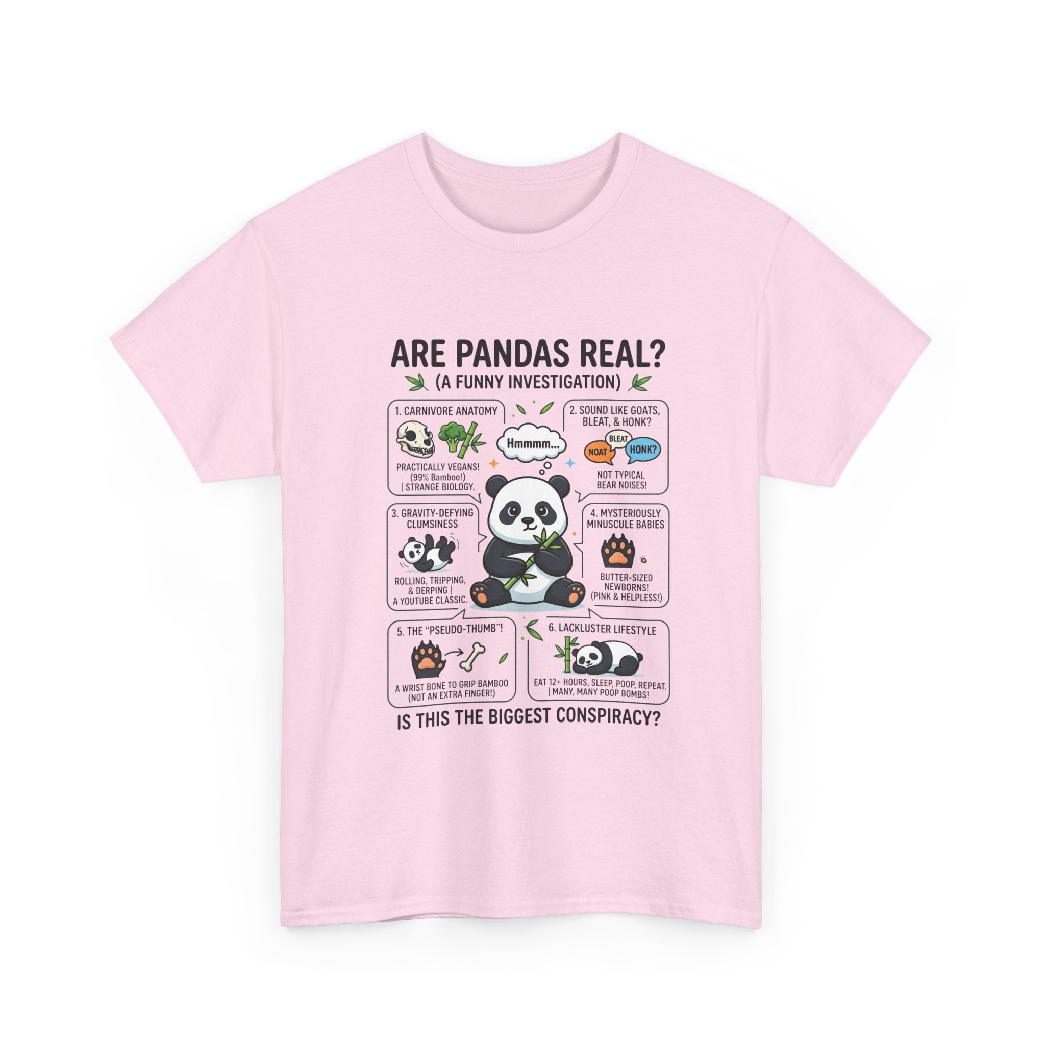 Are Pandas Real? Funny Panda Infographic T-Shirt