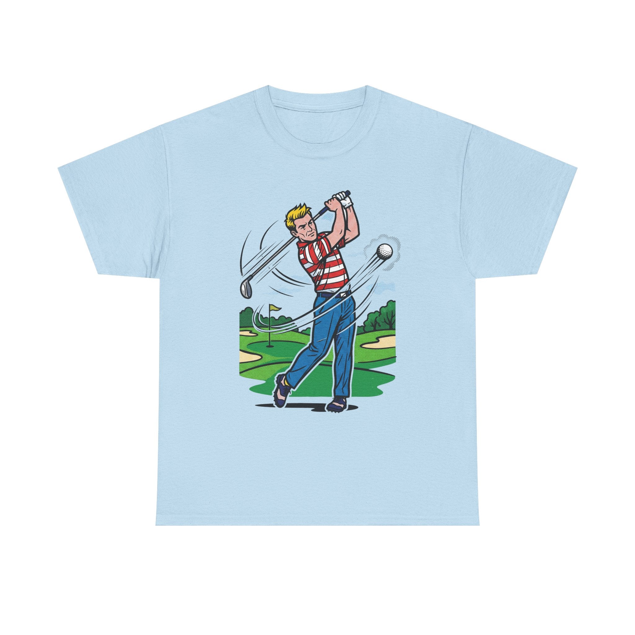 Golf Swing Graphic T-Shirt — Vintage Golfer Illustration Tee