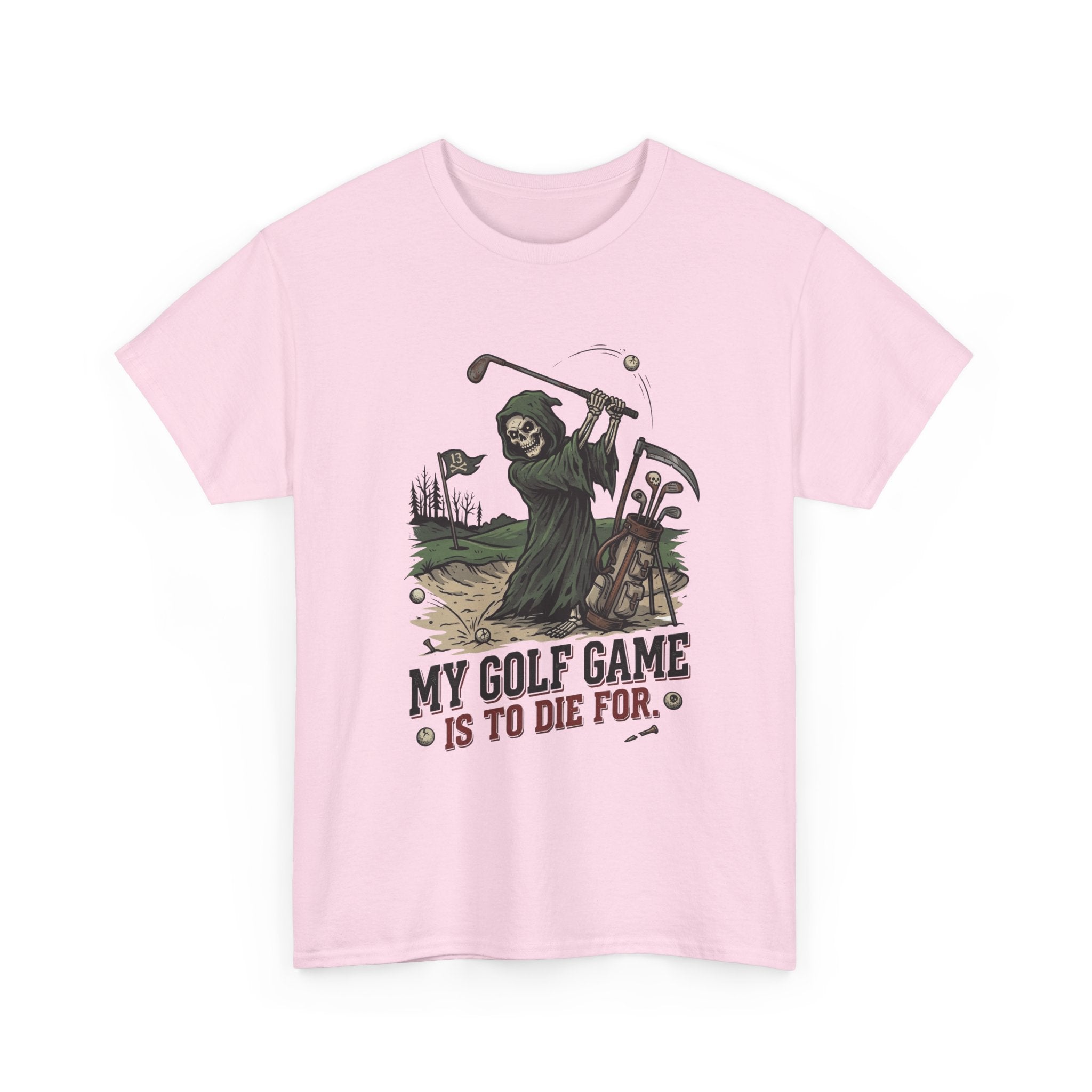 Golf Grim Reaper T-Shirt – “My Golf Game Is To Die For” Funny Golfers Tee