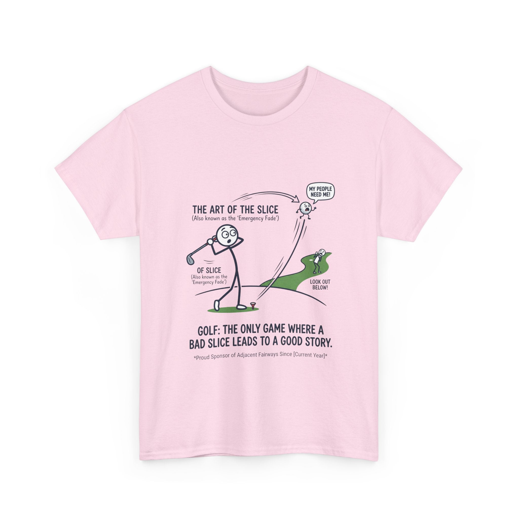 Golf Slice T-Shirt — "The Art of the Slice" Funny Golf Humor Tee