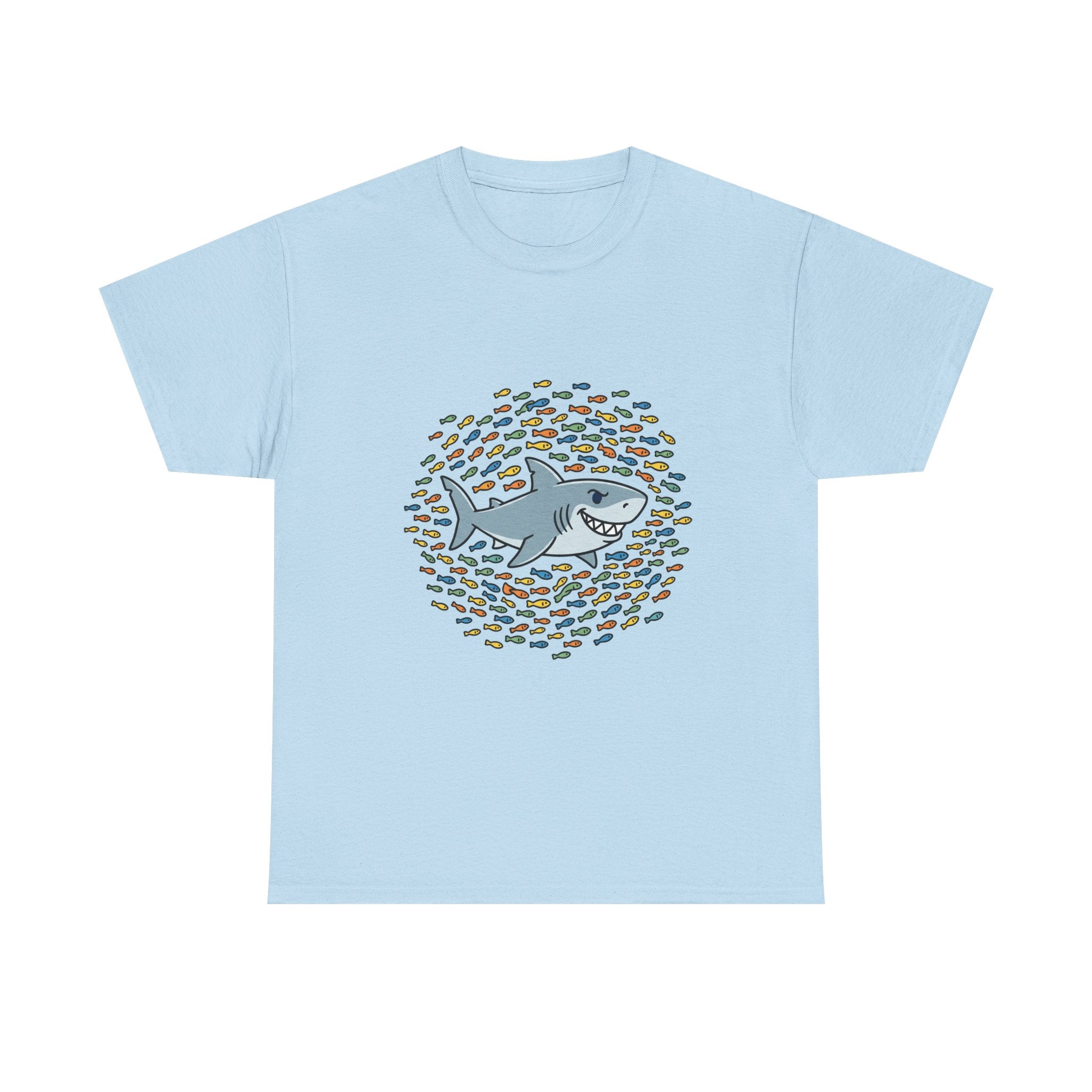 Shark and School Graphic Tee — Cute Ocean Kids Shirt