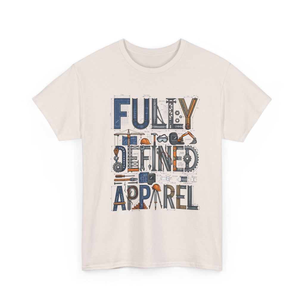 Fully Defined Apparel T-Shirt — Graphic Tee with Retro Tools Design
