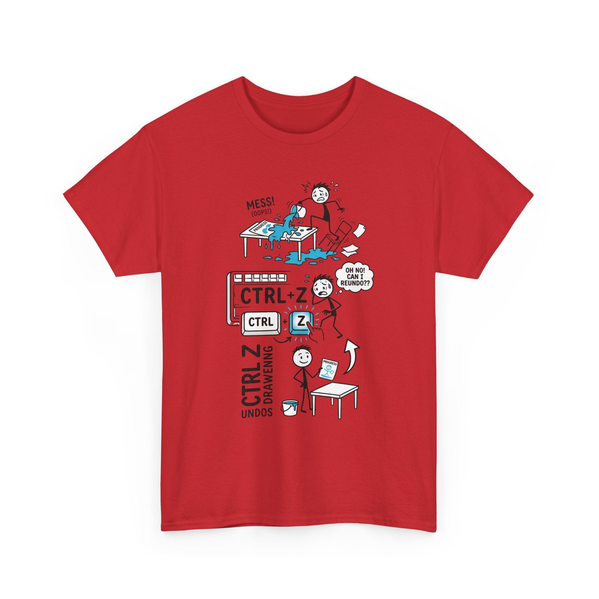Ctrl Z Funny Graphic T-Shirt – Undo Computer Chaos Tee for Coders & Designers