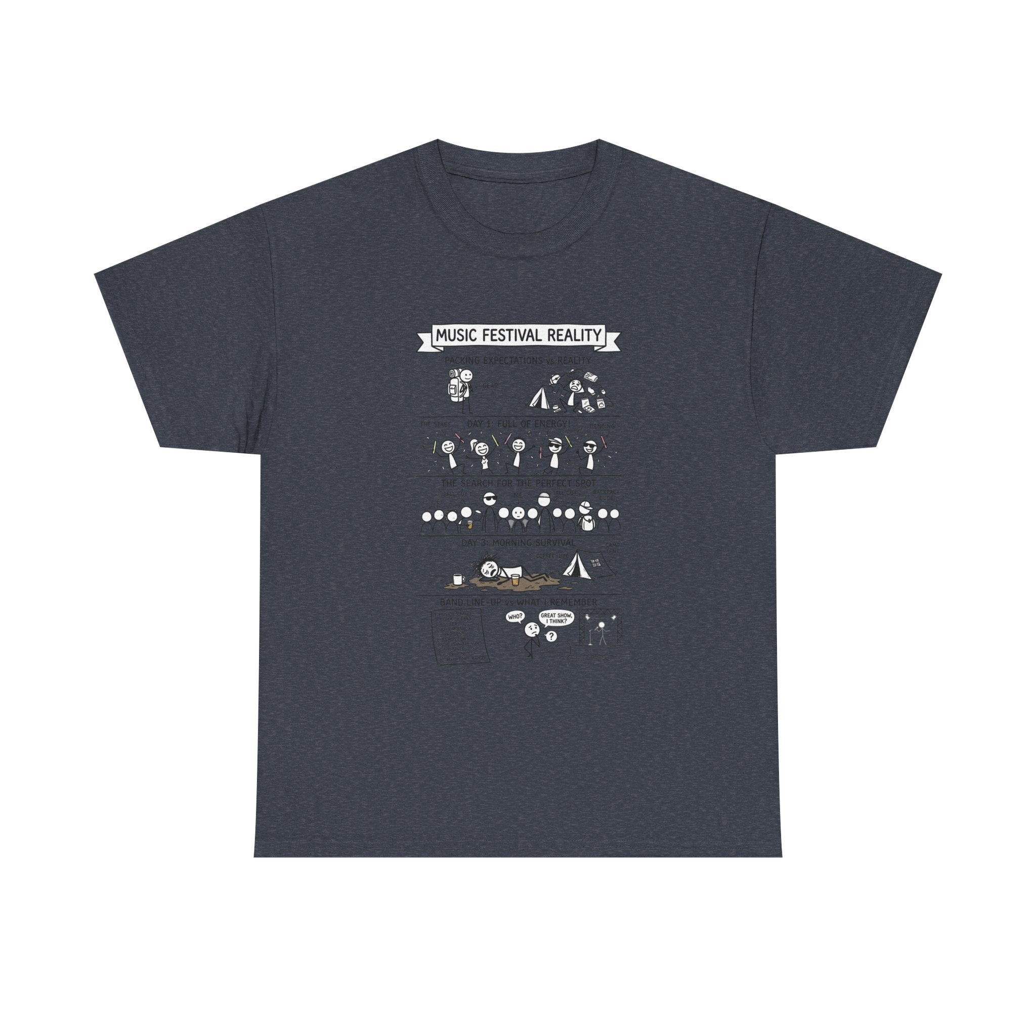 Music Festival Reality Tee – Funny Concert Comic Graphic T-Shirt