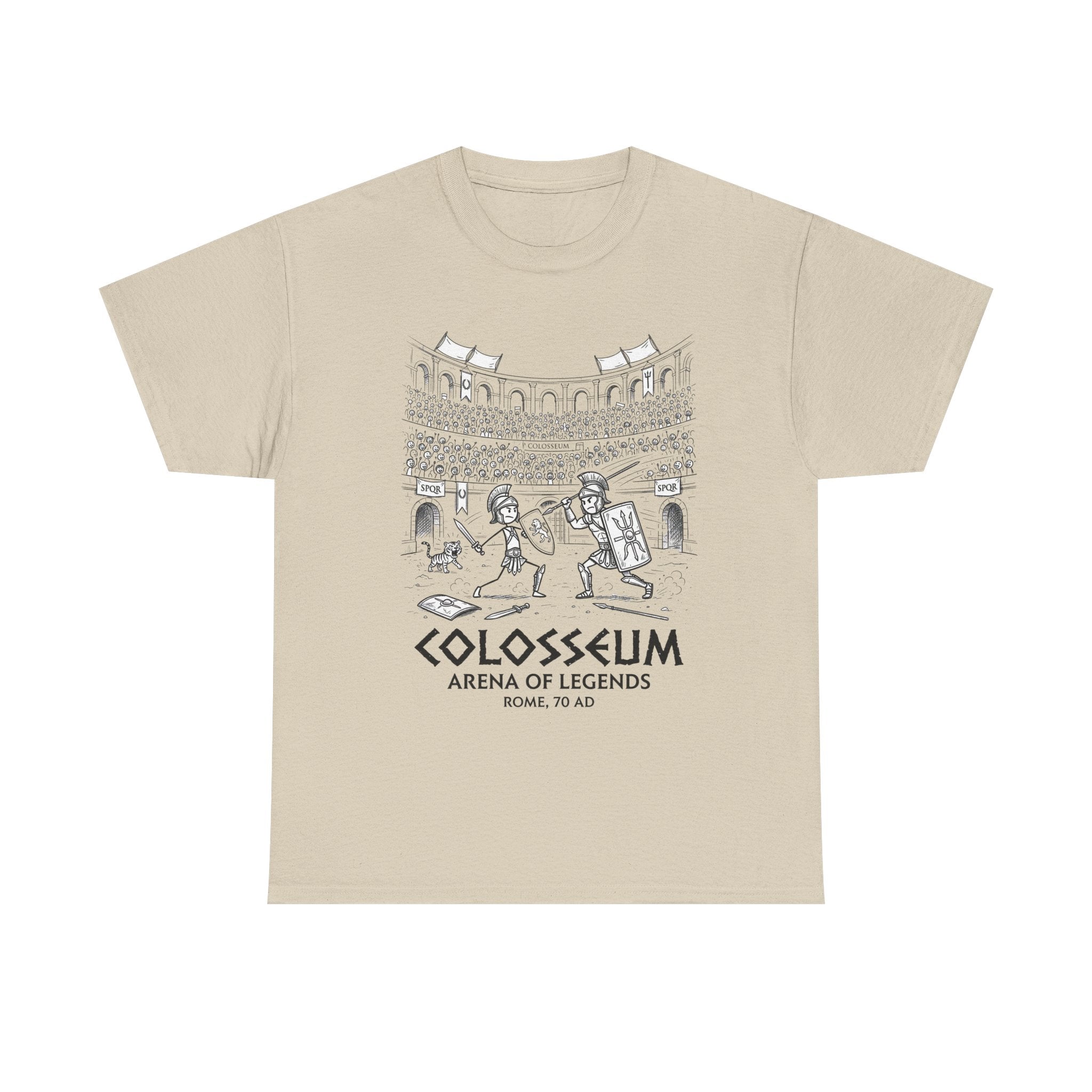 Colosseum Arena of Legends Graphic Tee — Roman Gladiator Coliseum Shirt