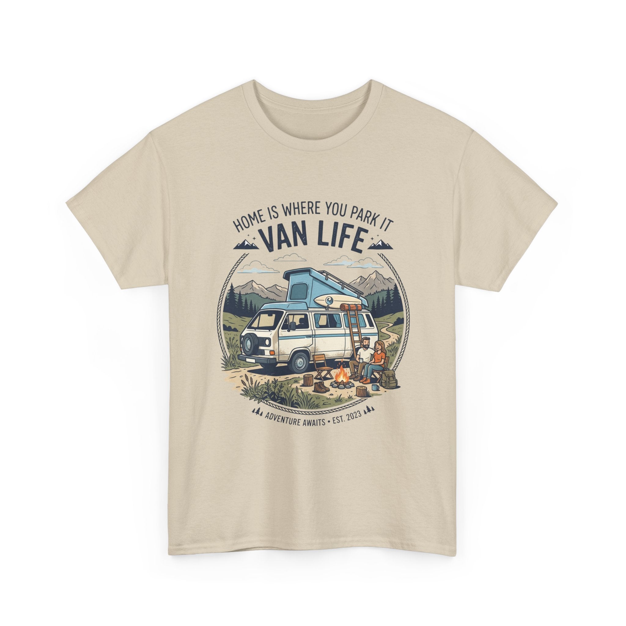 Van Life T-Shirt — "Home Is Where You Park It" Adventure Tee