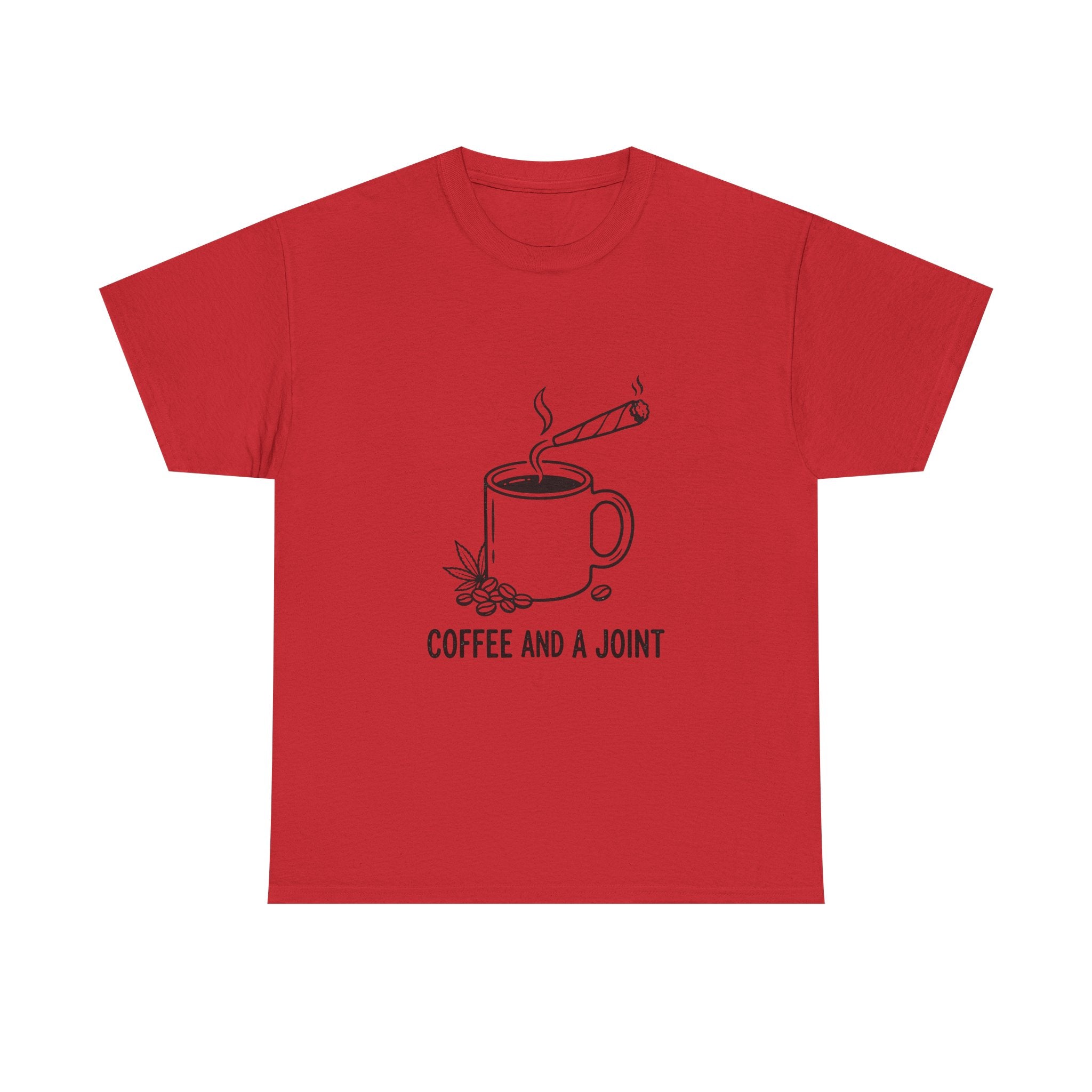 Coffee and a Joint Tee — Cannabis Coffee Minimalist T‑Shirt