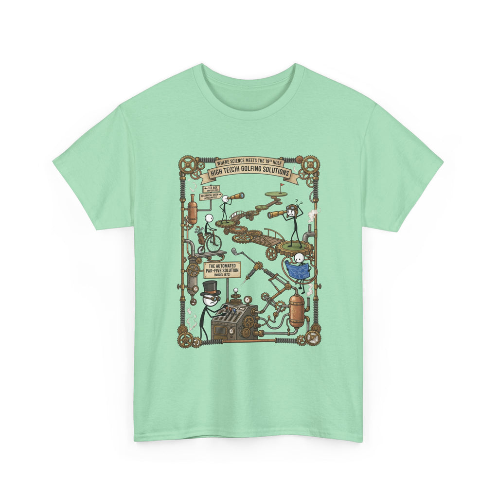 Steampunk Golf — ‘How To Make Par’ Vintage Contraption T-Shirt