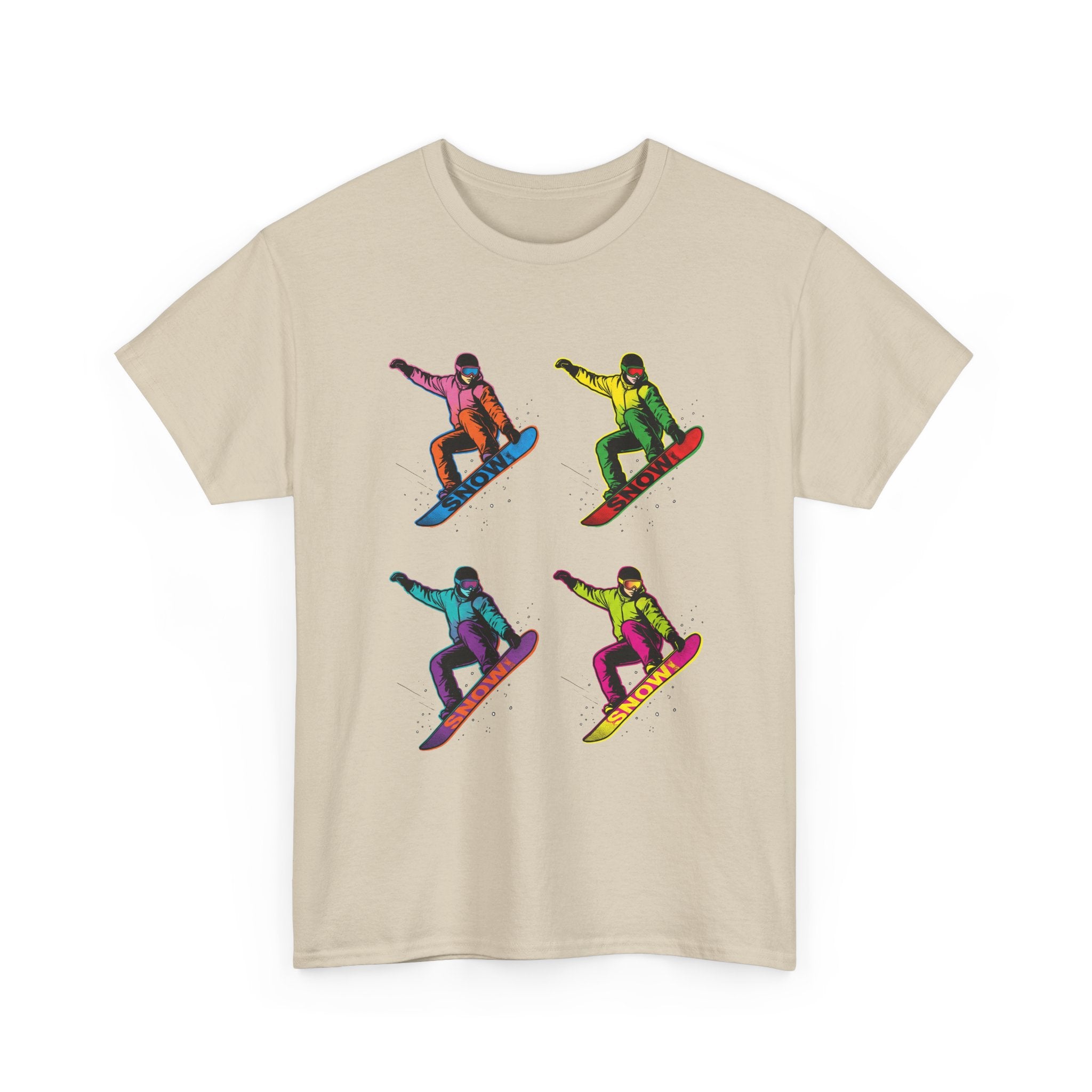 Snowboarder Pop Art T-Shirt – Colorful Retro Snowboarding Graphic Tee