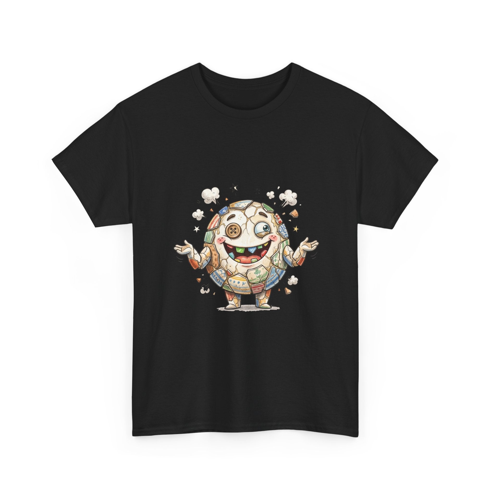 T-Shirt — Cute Kawaii Mosaic Egg Character Illustration Tee