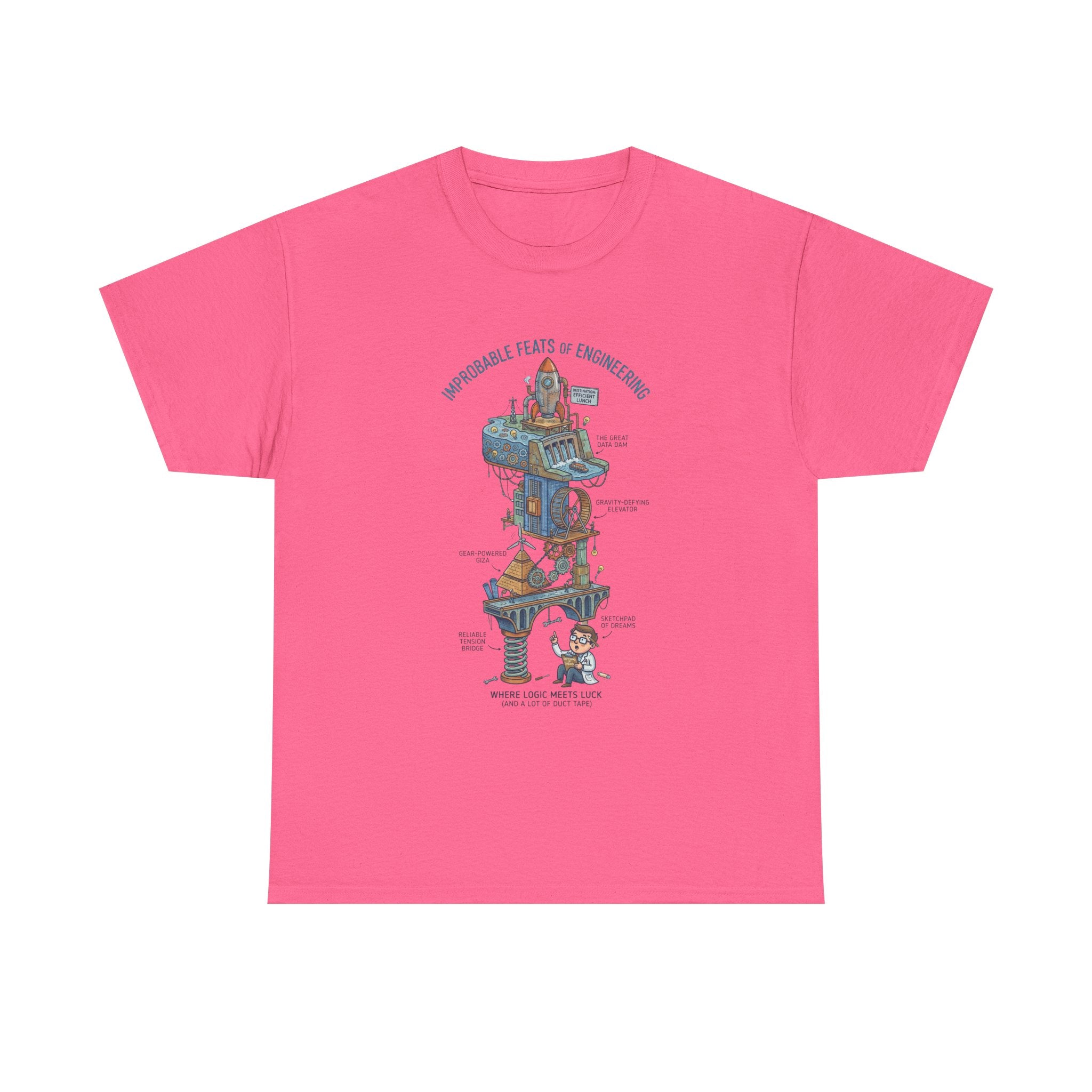 Engineering Feats T‑Shirt — Engineering Diagram Tee
