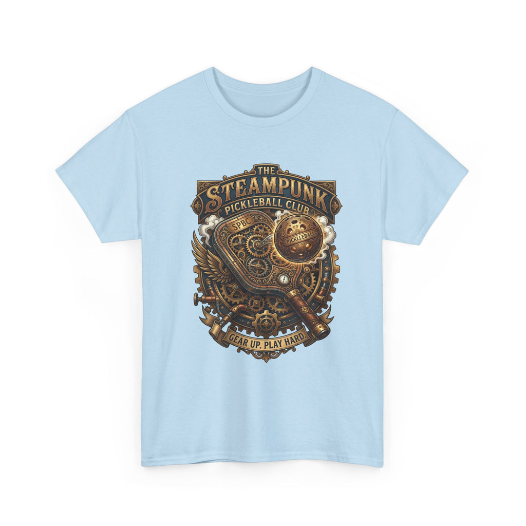 Steampunk Pickleball Club T‑Shirt – Vintage Gear & Gears Graphic Tee