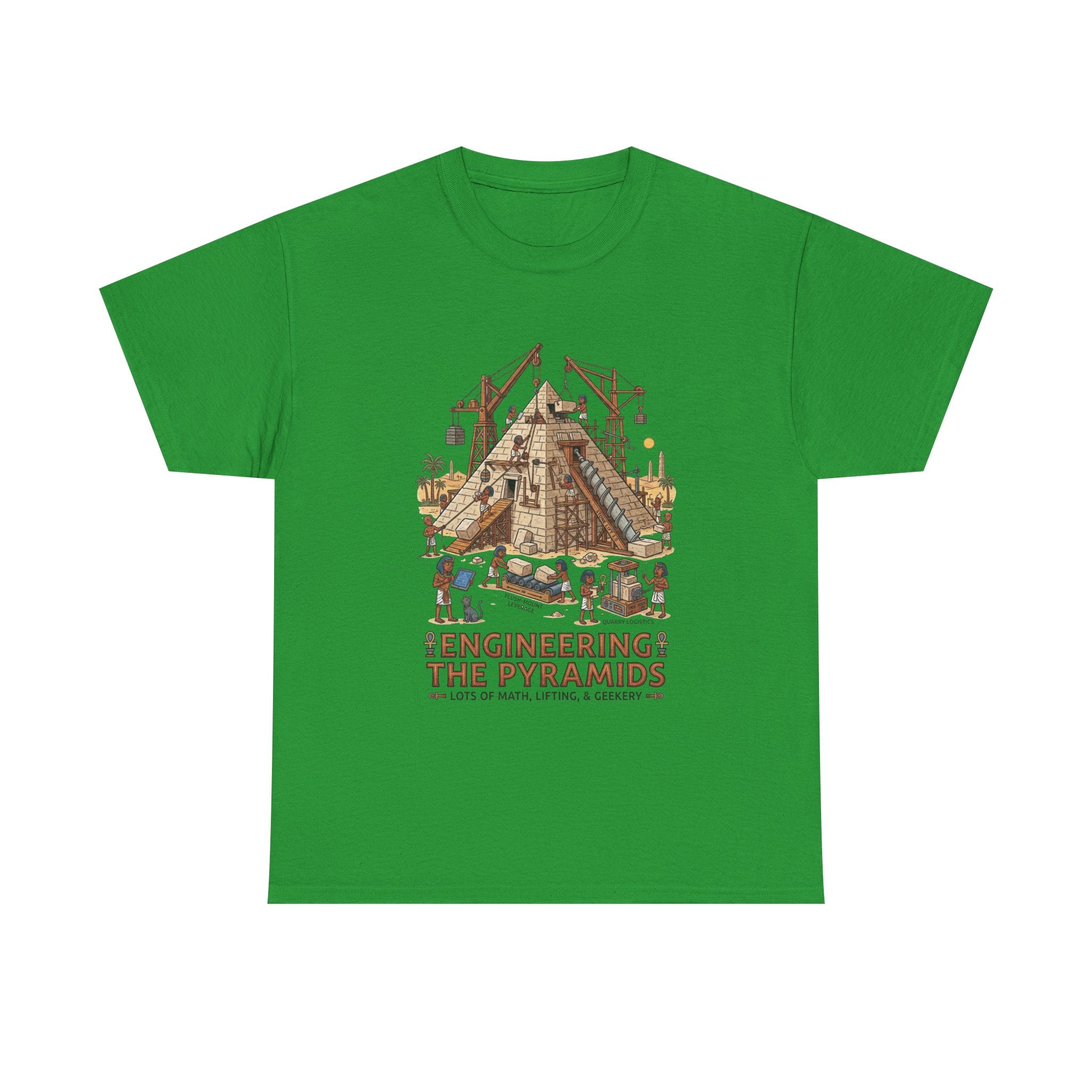Pyramids Engineering T-Shirt – Vintage Egypt Construction Graphic Tee