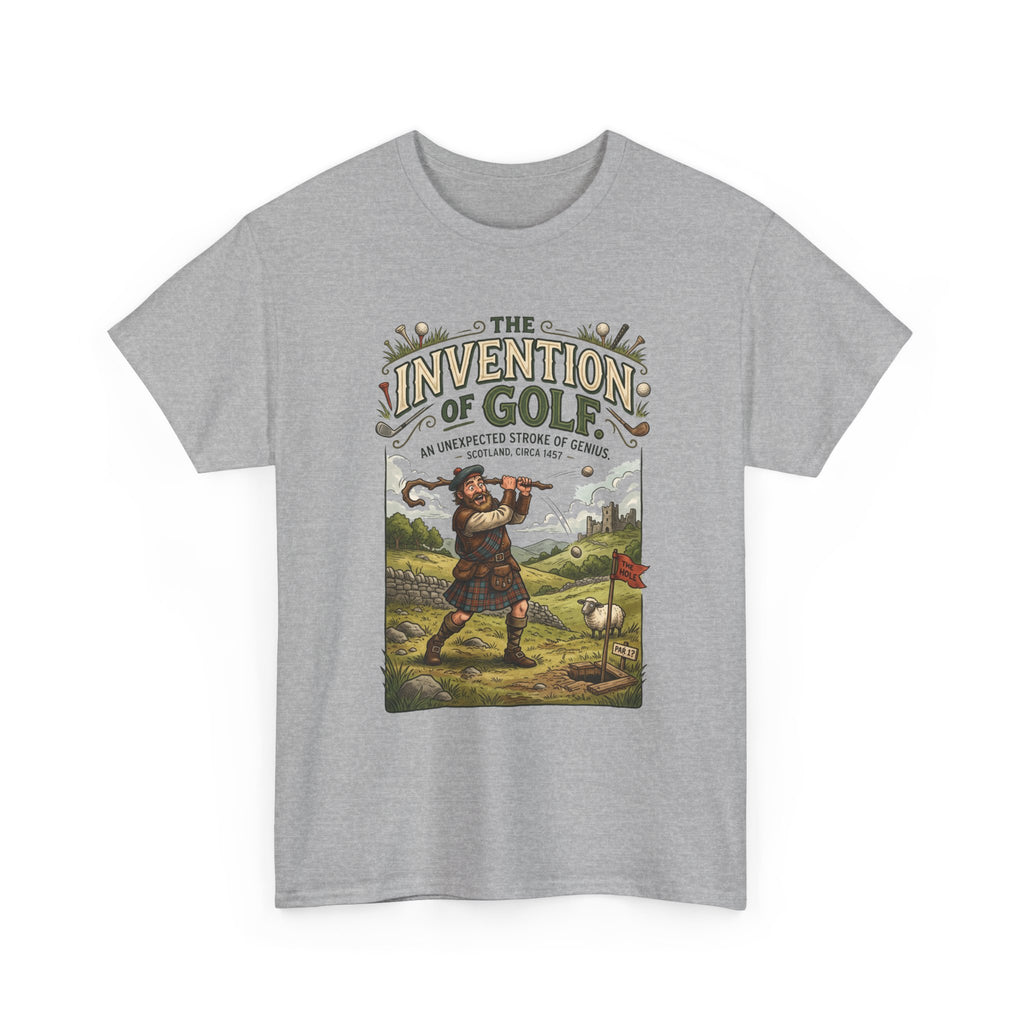 Golf Tee — 'The Invention of Golf' Vintage Golfing Graphic Shirt