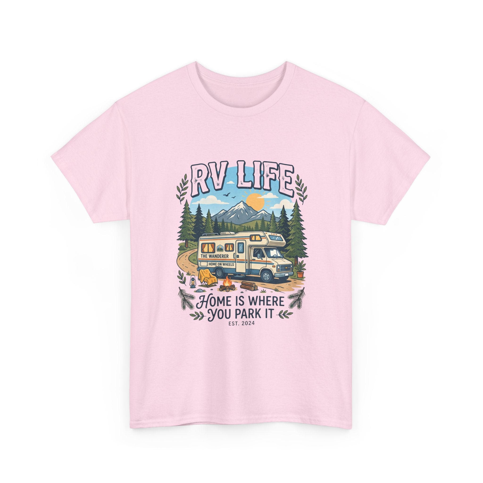 RV Life T-Shirt – “Home Is Where You Park It” Camper Tee for RVing & Outdoor Lovers