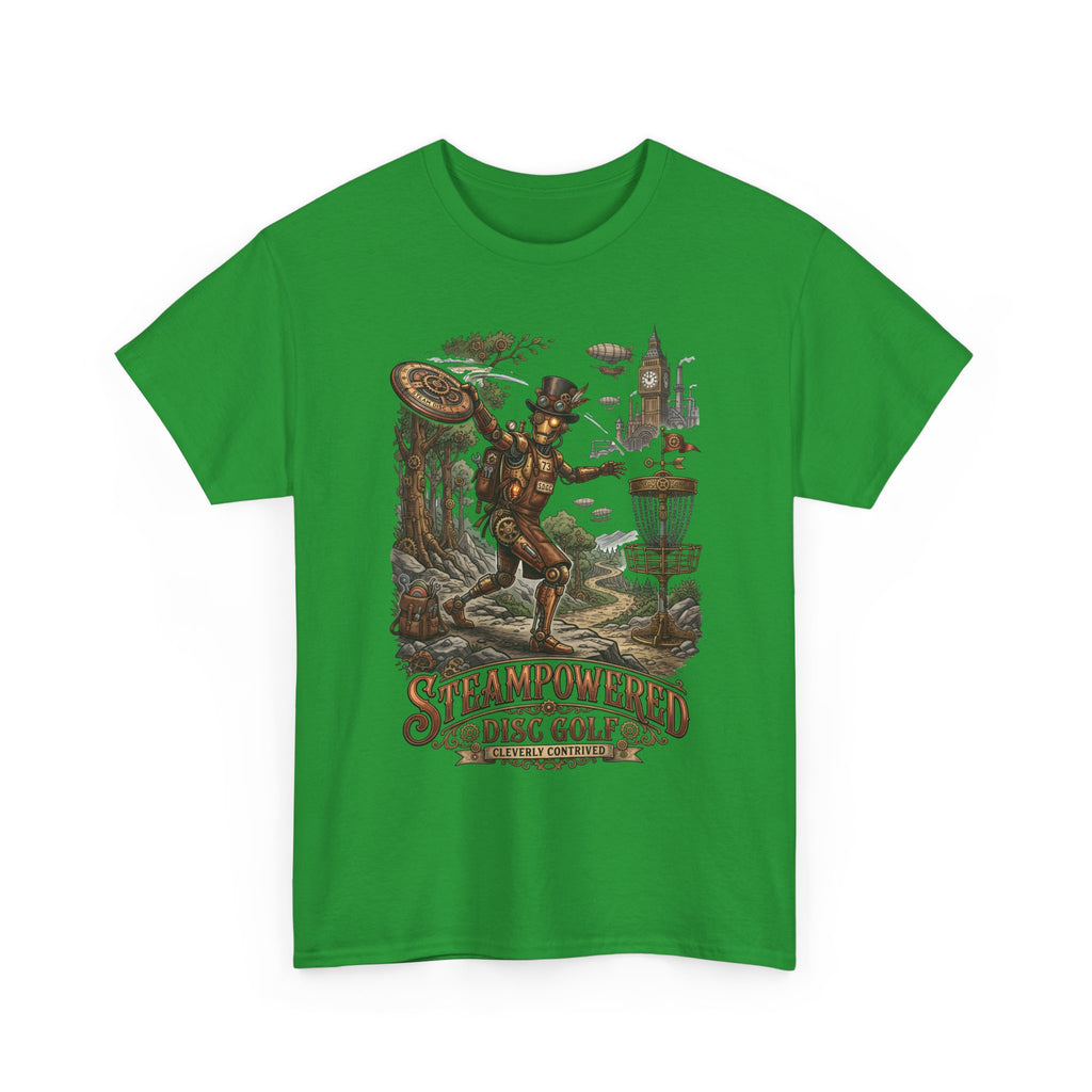 Steampunk Disc Golf T-Shirt – "Steampowered Disc Golf" Vintage Style
