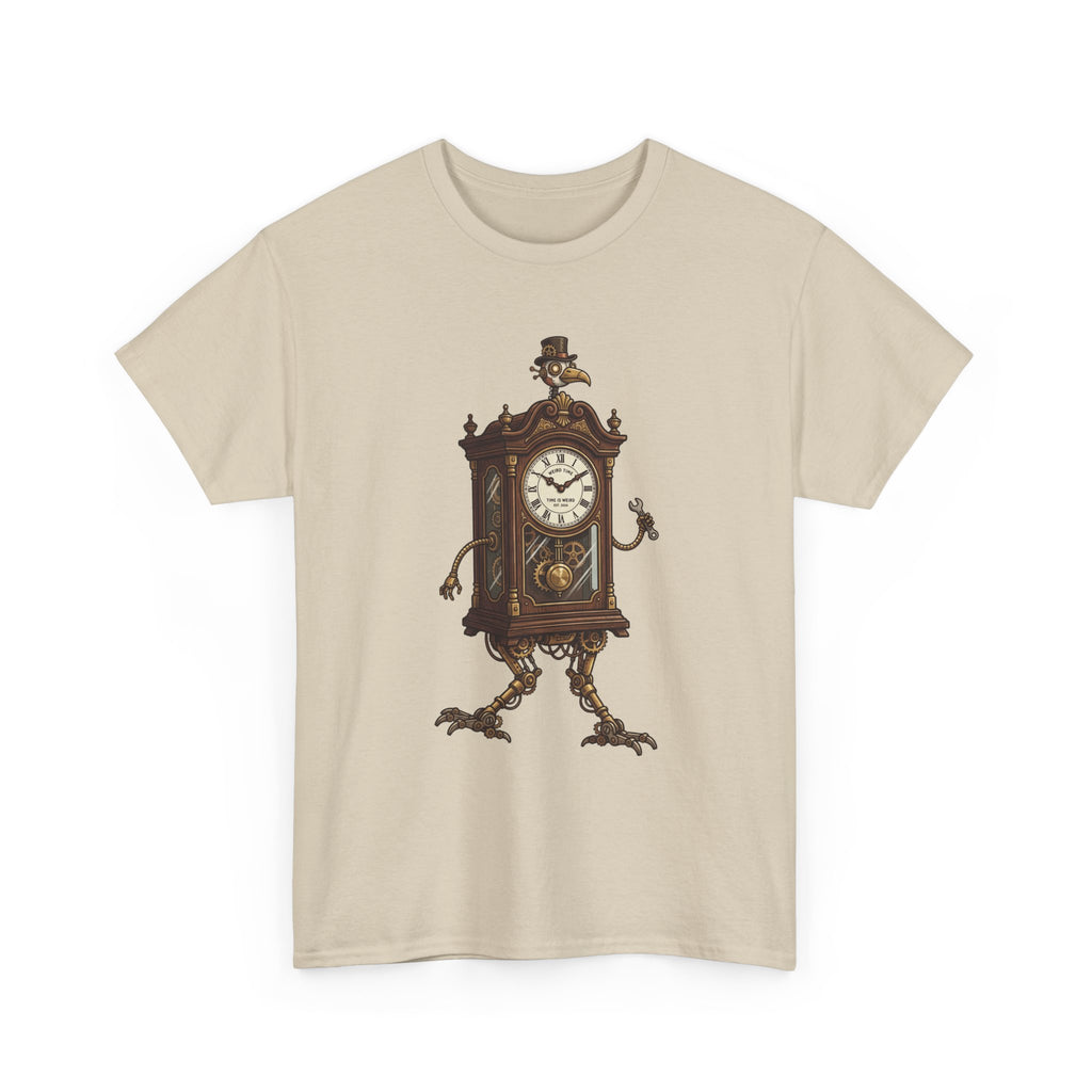 Clockwork Grandfather Tee — Vintage Walking Clock Graphic T-Shirt