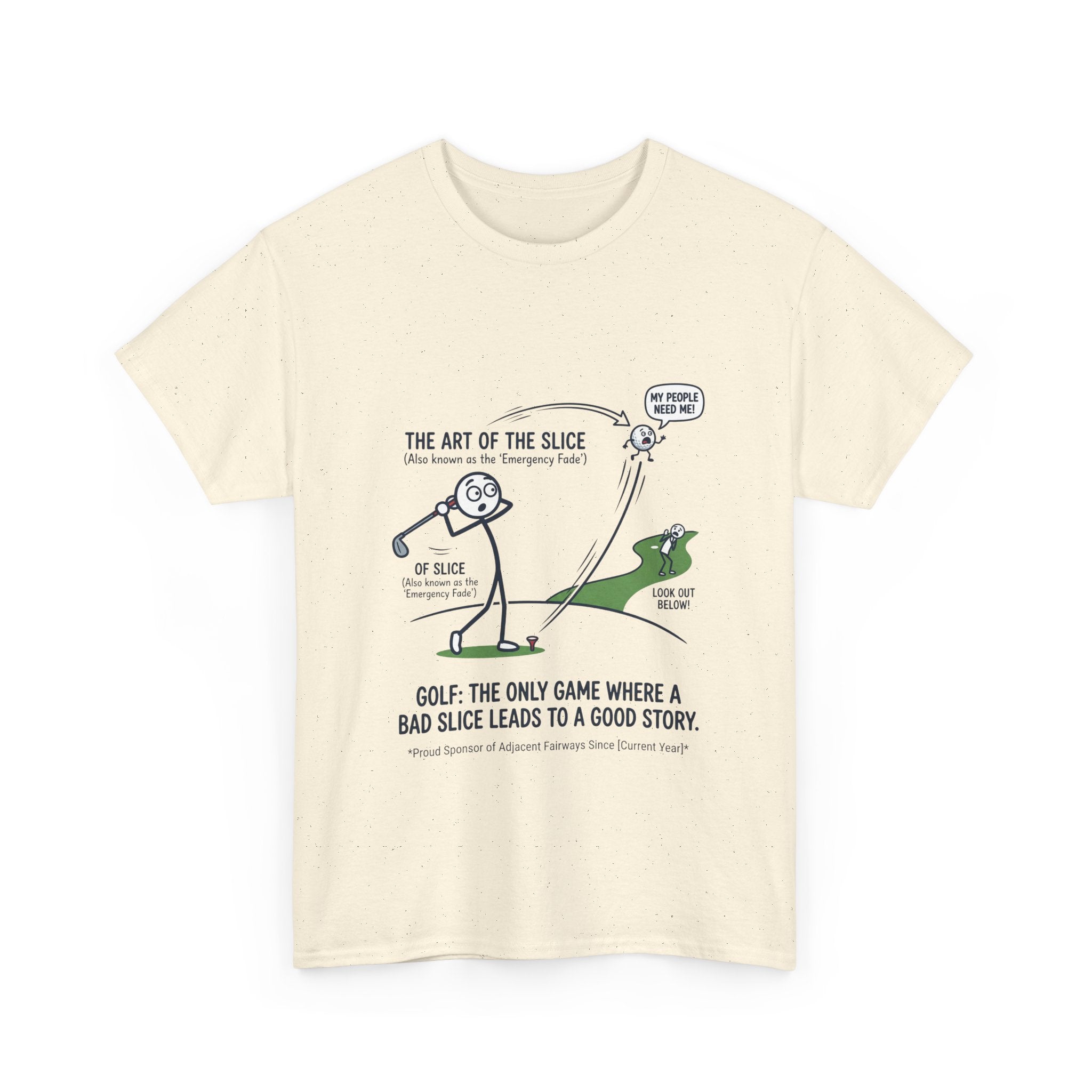 Golf Slice T-Shirt — "The Art of the Slice" Funny Golf Humor Tee
