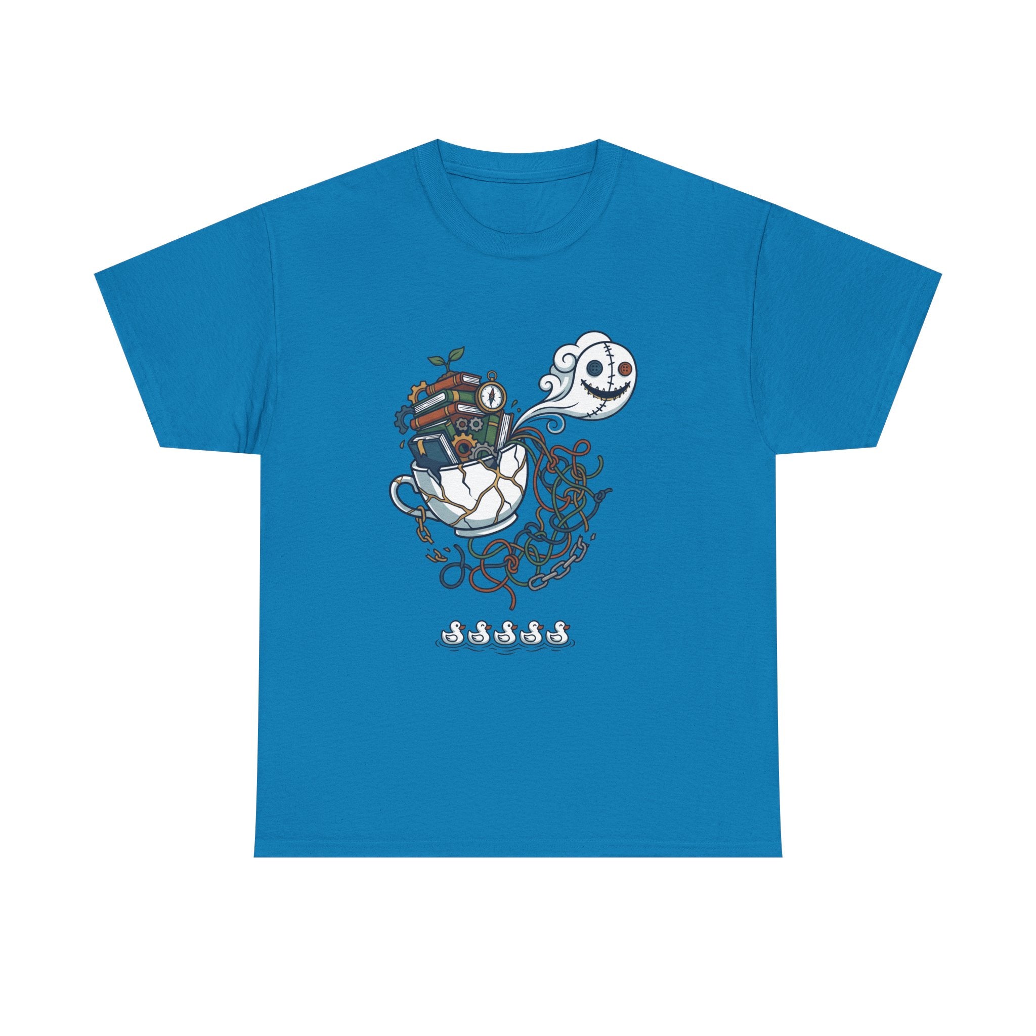 T-Shirt — Whimsical Ghost Ship Illustration Tee