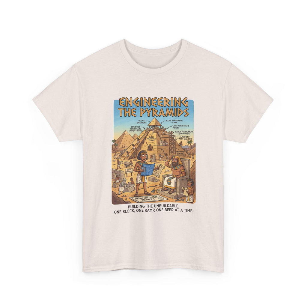 T-Shirt — "Engineering the Pyramids" Vintage Egypt Graphic Tee