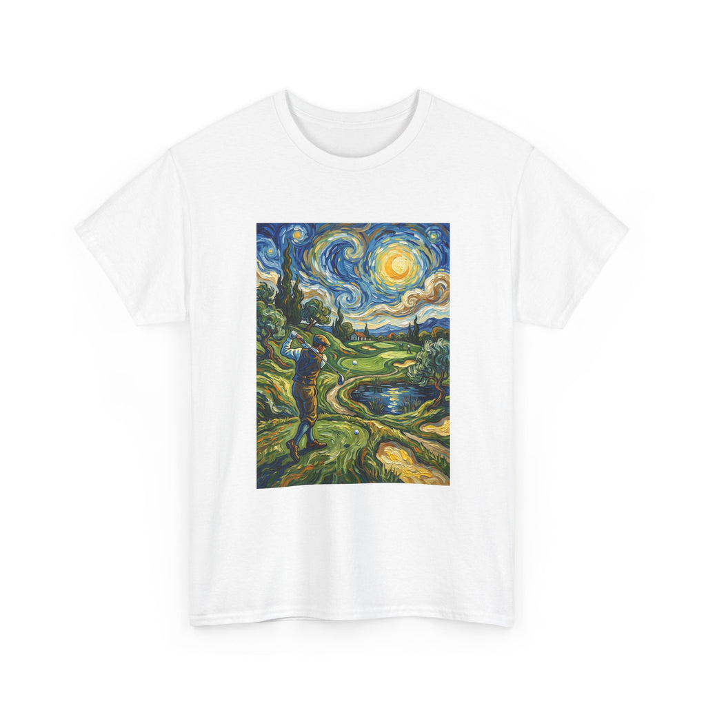 Golf Van Gogh Style T-Shirt — Starry Night Golf Artwork Tee