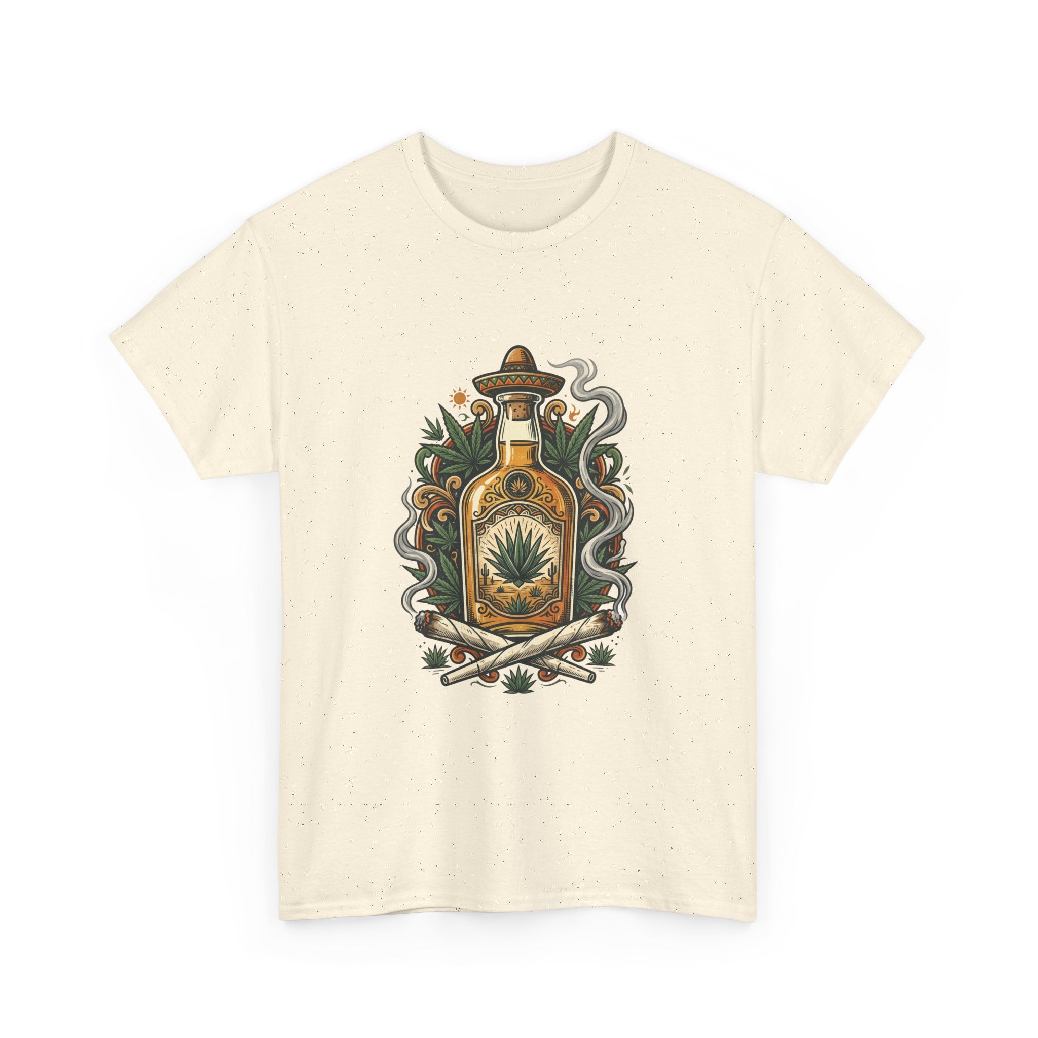 Tequila Bottle Graphic Tee — Agave Spirit Illustration T-Shirt