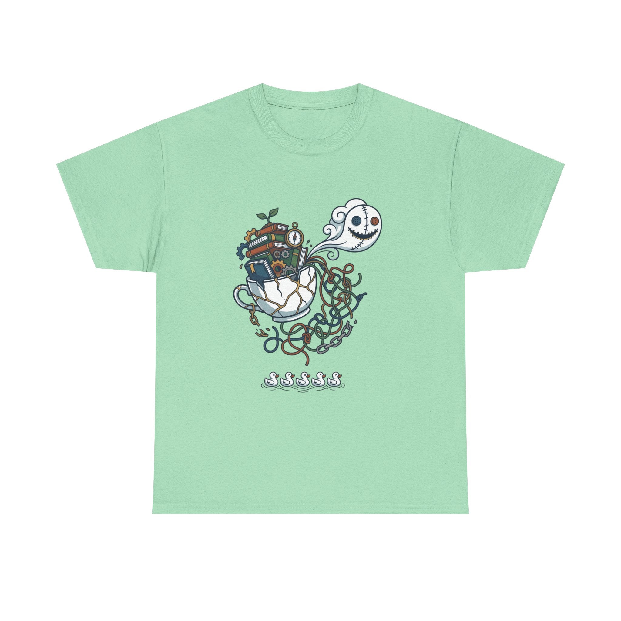 T-Shirt — Whimsical Ghost Ship Illustration Tee