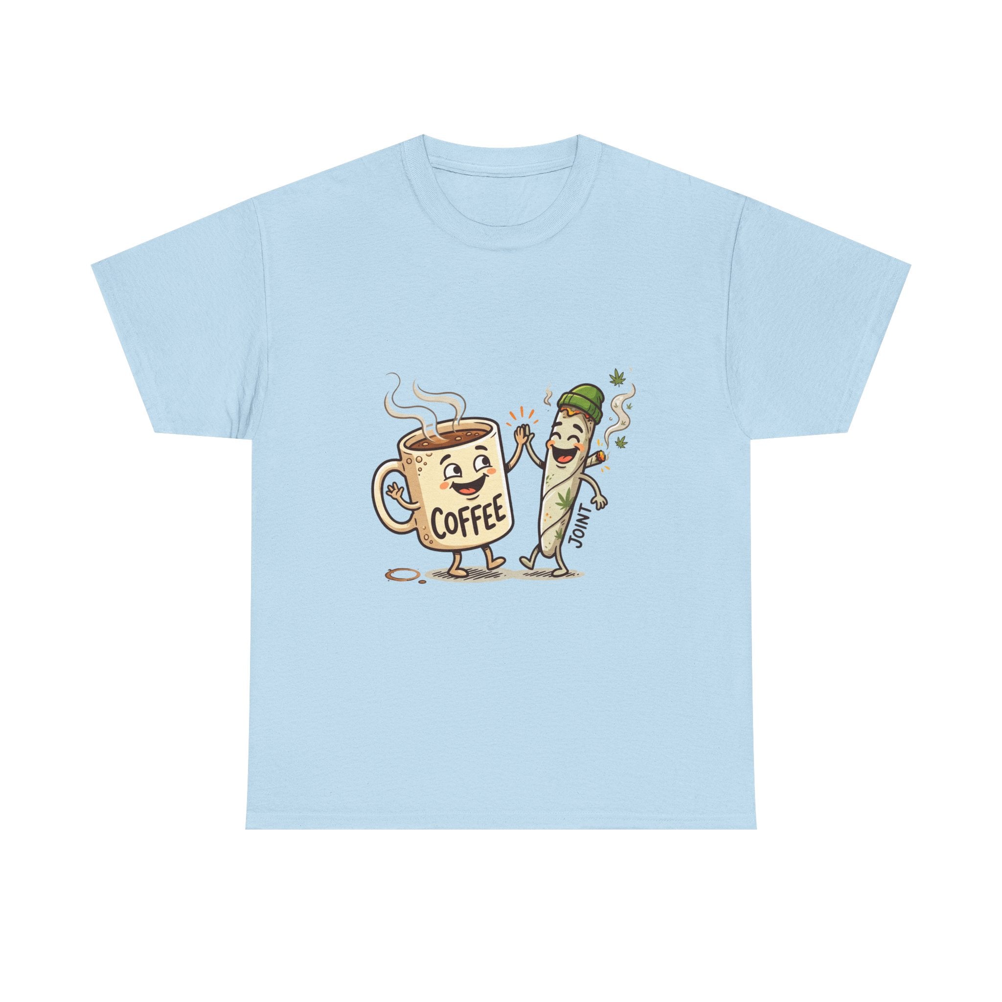 Coffee & a Joint Friends T-Shirt — Funny Breakfast Cartoon Tee