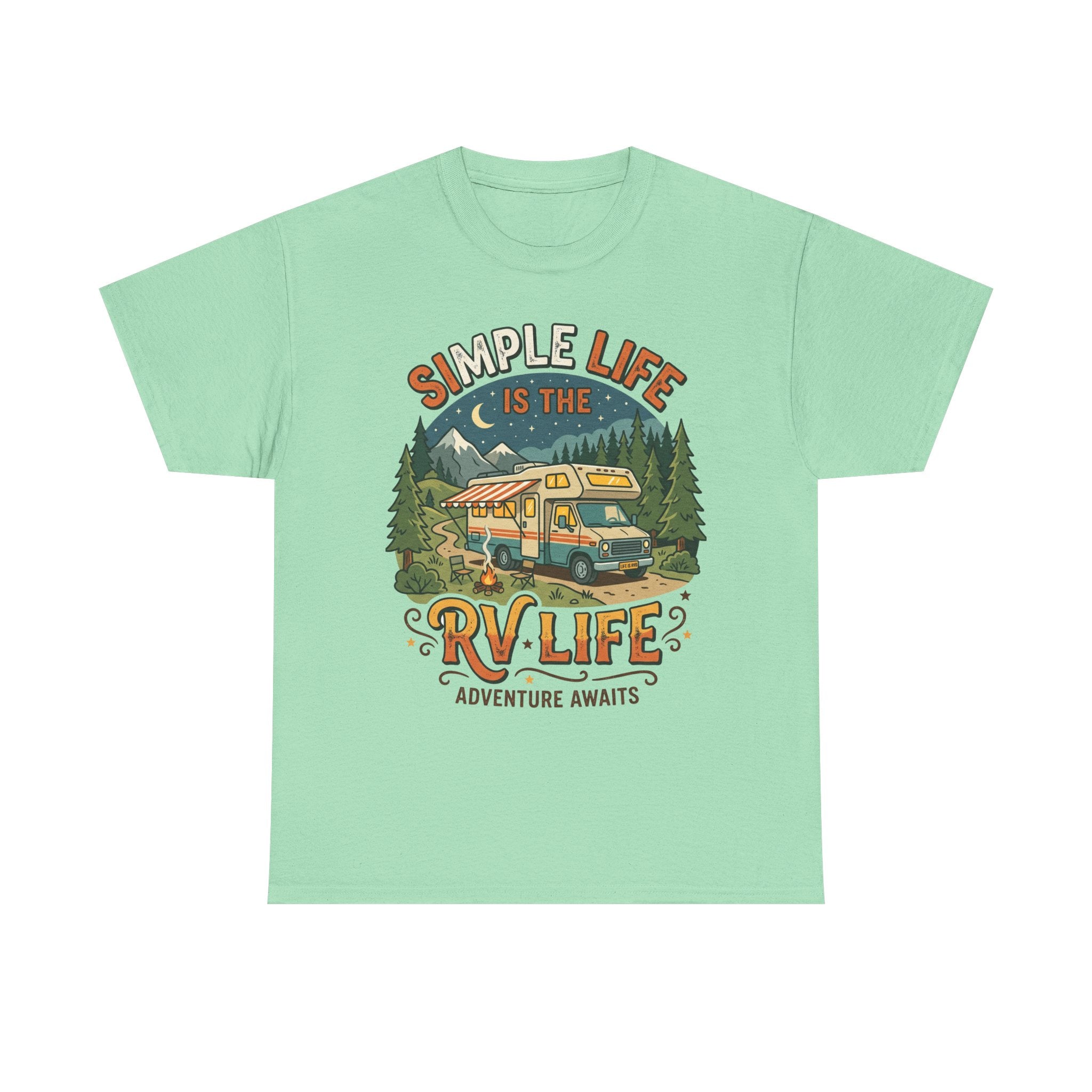 RV Life T‑Shirt — "Simple Life is the RV Life: Adventure Awaits" Camping Graphic Tee