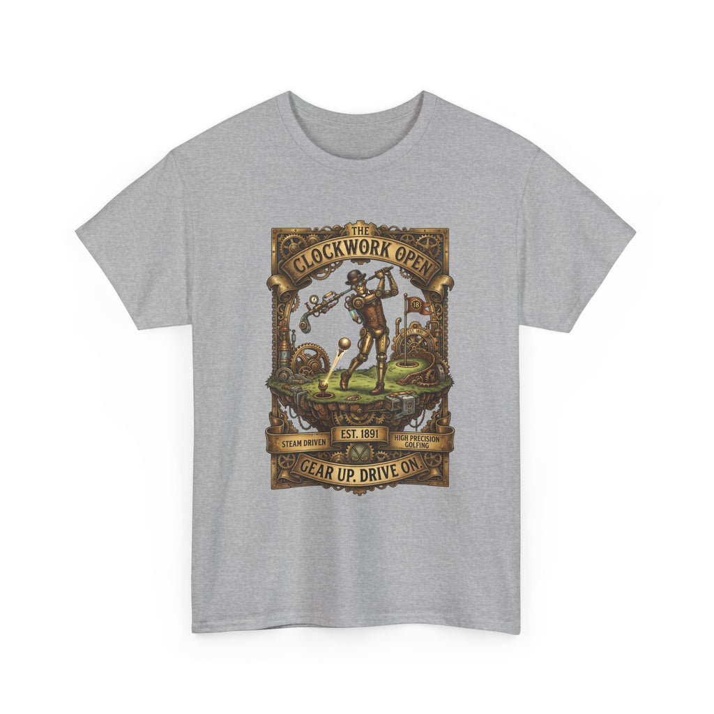 Steampunk Golf Tee — Vintage Mechanical Tin Man Graphic T-Shirt