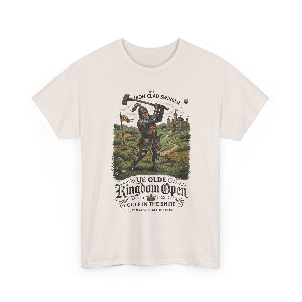Golf T-Shirt — 'Ye Olde Kingdom Open' Vintage Medieval Golf Graphic Tee